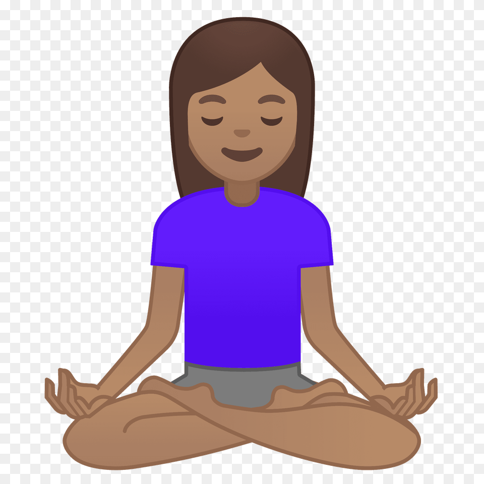 Woman In Lotus Position Emoji Clipart, Person, Fitness, Sport, Working Out Free Png Download