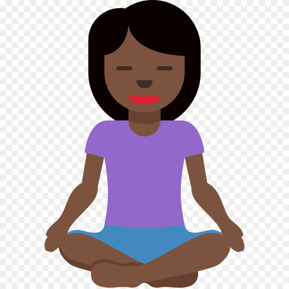 Woman In Lotus Position Emoji Clipart, Person, Face, Head, Fitness Free Png Download