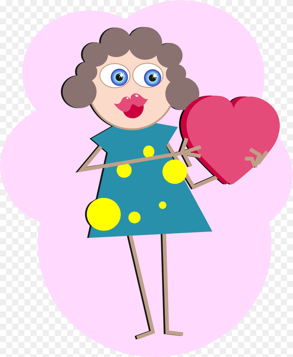 Woman In Love Clipart, Face, Head, Person, Food Free Png Download
