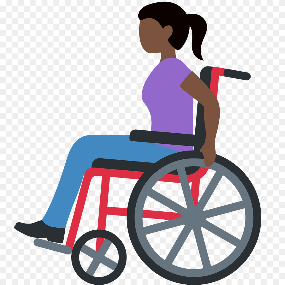 Woman In Manual Wheelchair Emoji Clipart, Chair, Furniture, Person, Face Png