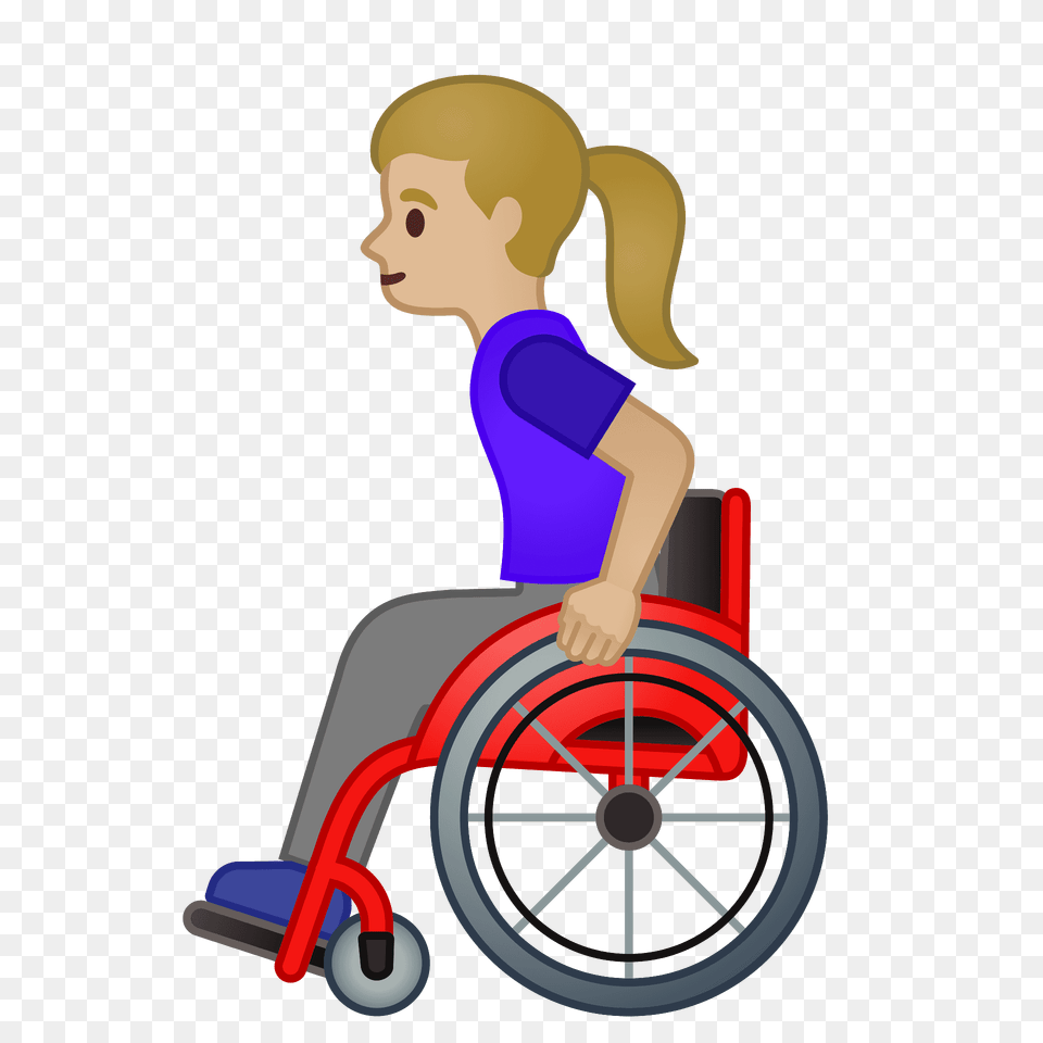Woman In Manual Wheelchair Emoji Clipart, Furniture, Chair, Face, Head Png