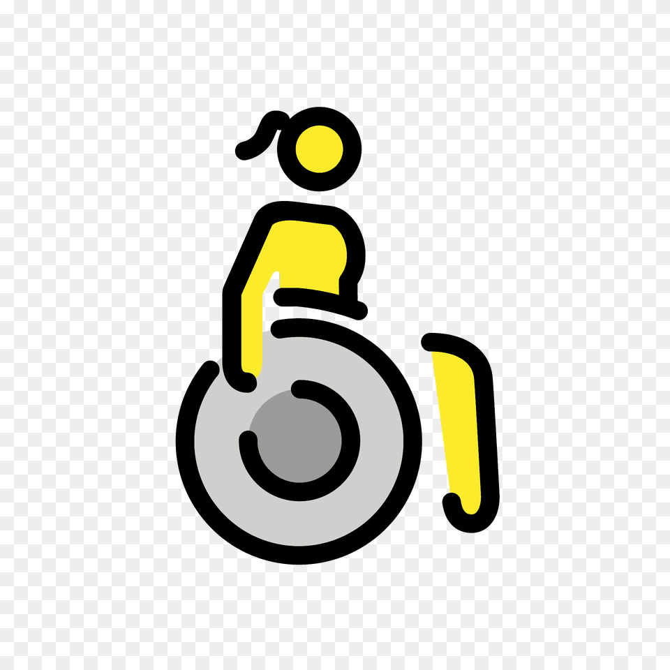 Woman In Manual Wheelchair Emoji Clipart, Device, Grass, Lawn, Lawn Mower Free Png Download