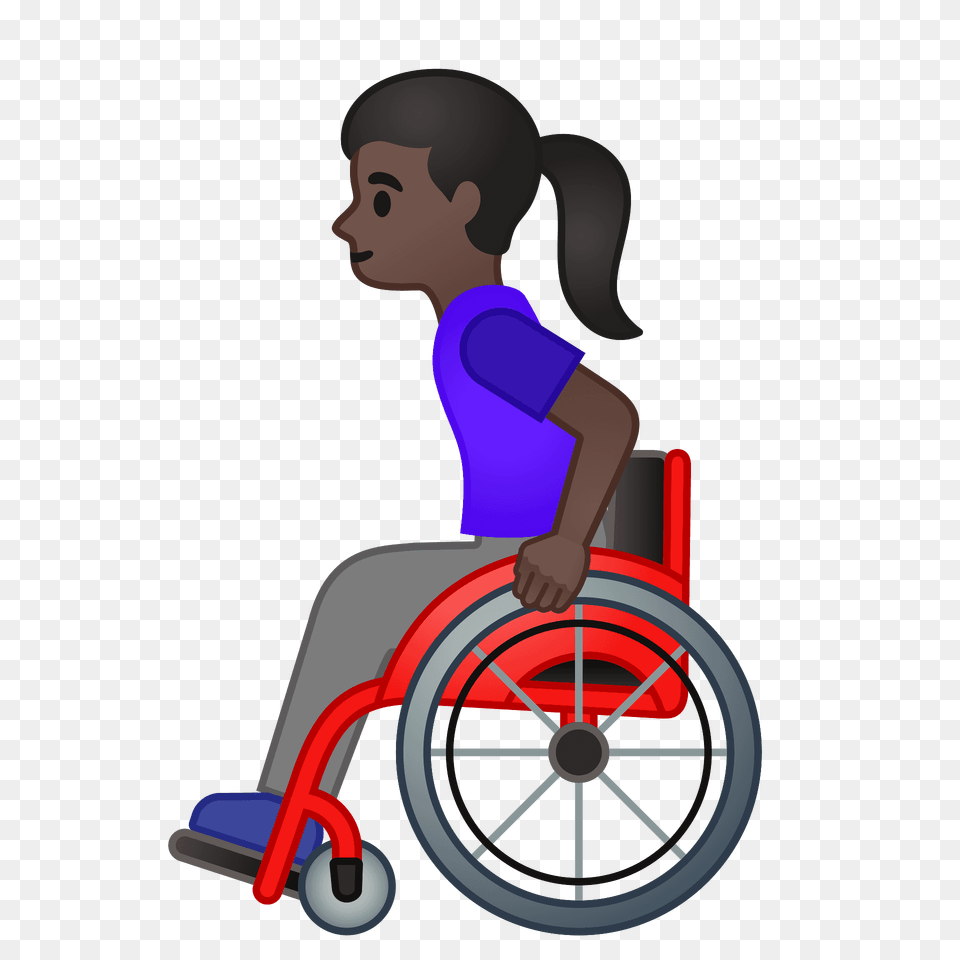 Woman In Manual Wheelchair Emoji Clipart, Furniture, Chair, Face, Head Png