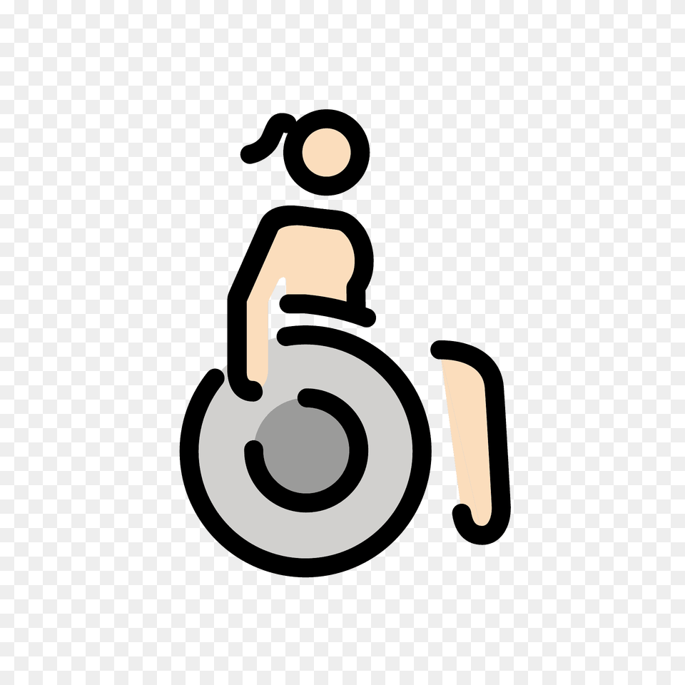 Woman In Manual Wheelchair Emoji Clipart, Chair, Furniture, Grass, Lawn Png Image