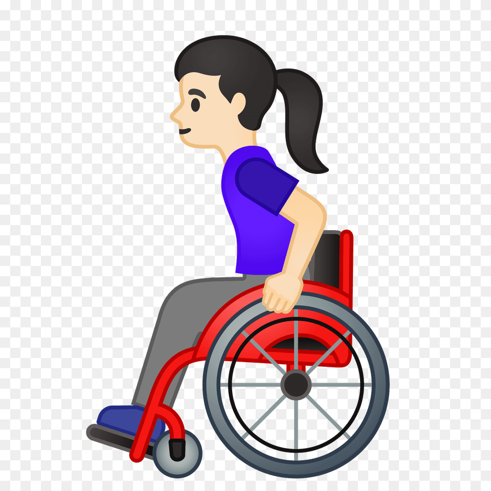 Woman In Manual Wheelchair Emoji Clipart, Chair, Furniture, Face, Head Png Image