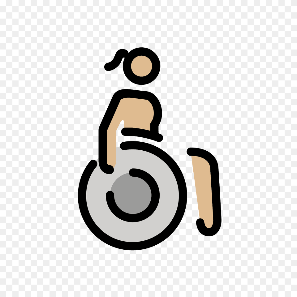 Woman In Manual Wheelchair Emoji Clipart, Chair, Furniture, Text Png Image