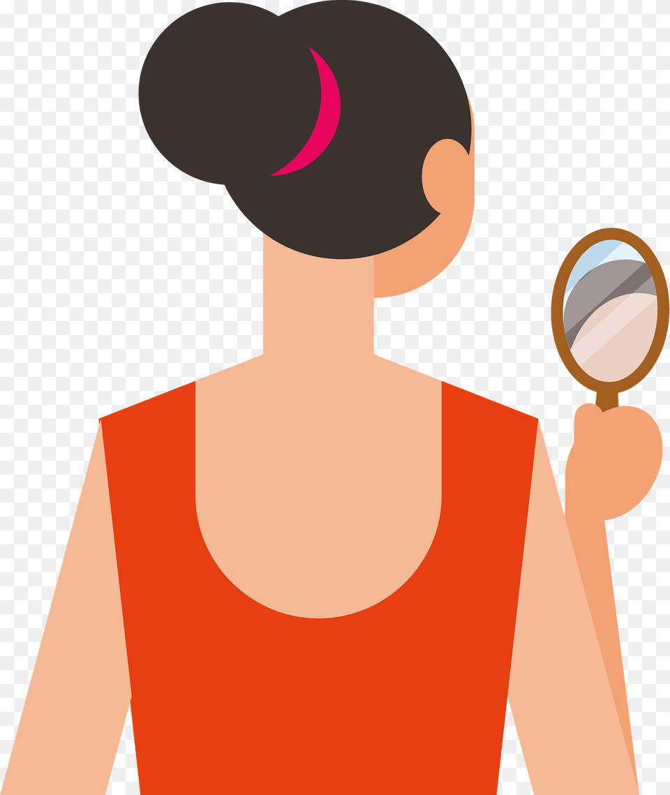 Woman In Mirror Clipart, Photography, Person, Magnifying Free Png