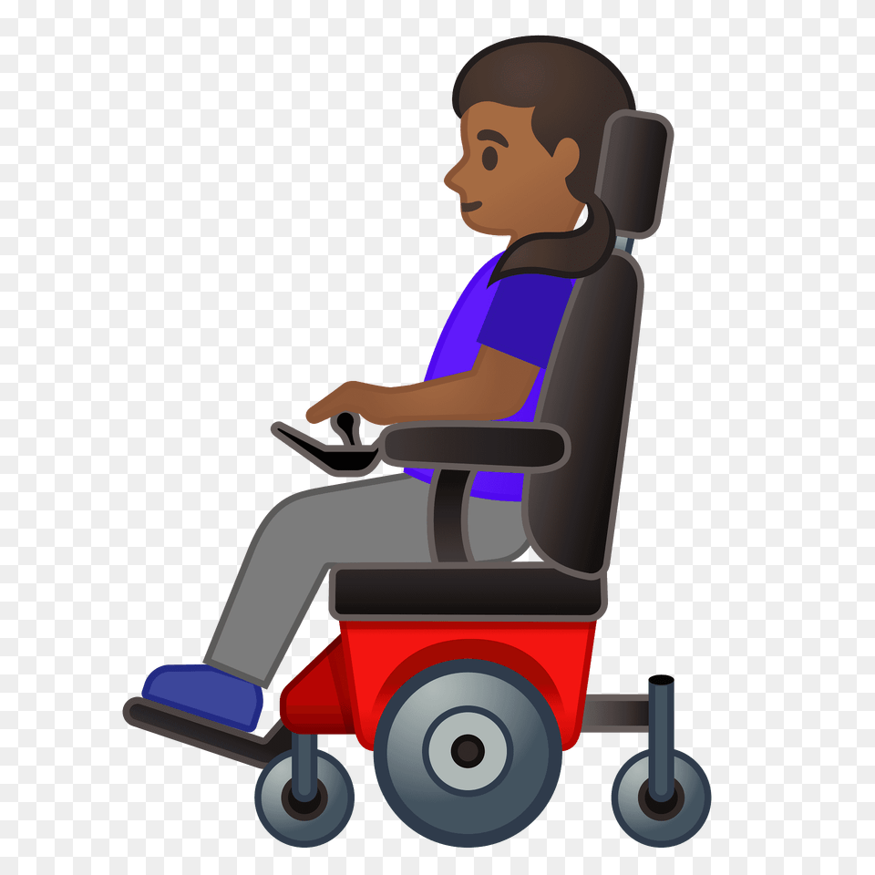 Woman In Motorized Wheelchair Emoji Clipart, Furniture, Chair, Tool, Plant Free Transparent Png