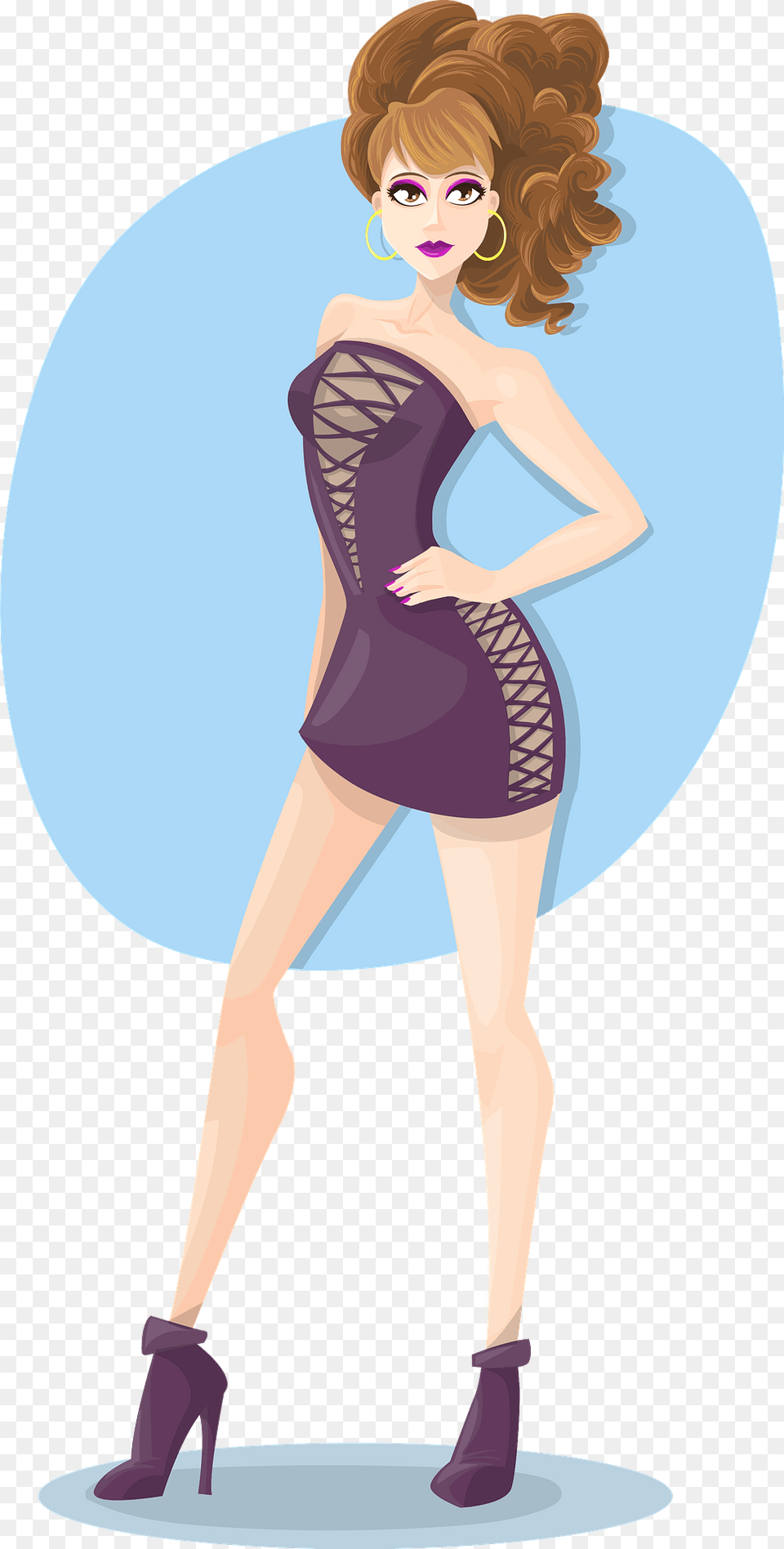 Woman In Sexy Clothes Clipart, Footwear, Clothing, Dress, Shoe Free Transparent Png