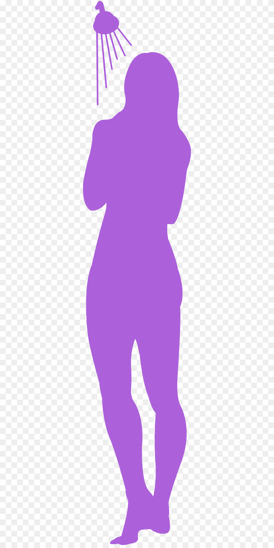 Woman In Shower Silhouette, Person Png Image
