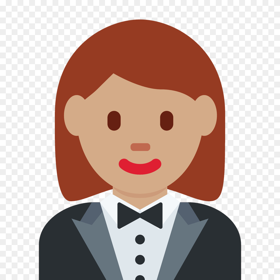 Woman In Tuxedo Emoji Clipart, Accessories, Tie, Suit, Portrait Free Png Download