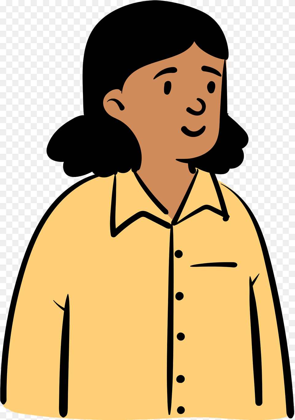 Woman In Yellow Shirt Clipart, Clothing, Coat, Adult, Photography Free Png
