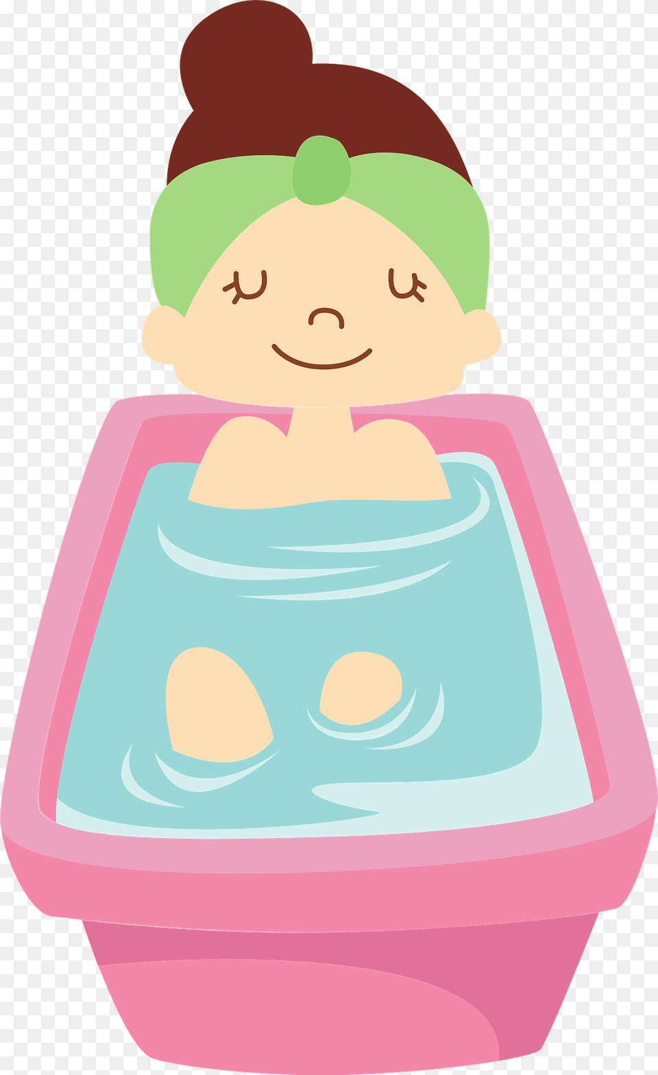 Woman Is Bathing Clipart, Person, Face, Head, Baby Free Png Download