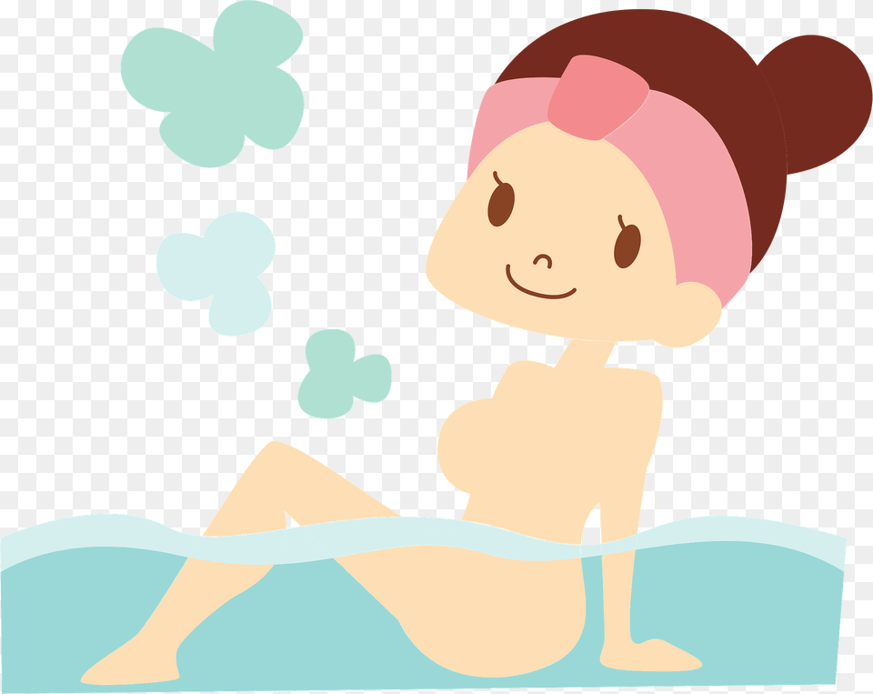 Woman Is Bathing Clipart, Clothing, Swimwear, Animal, Bear Png Image