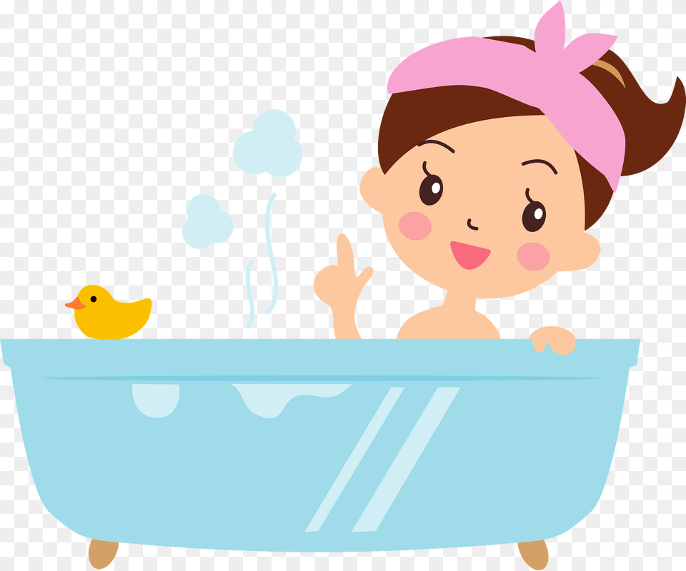 Woman Is Bathing Clipart, Tub, Person, Bathtub, Head Free Png Download