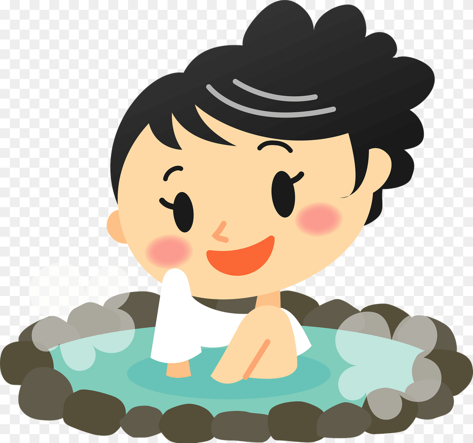 Woman Is Bathing In A Hot Spring Clipart, Birthday Cake, Cake, Cream, Dessert Free Transparent Png