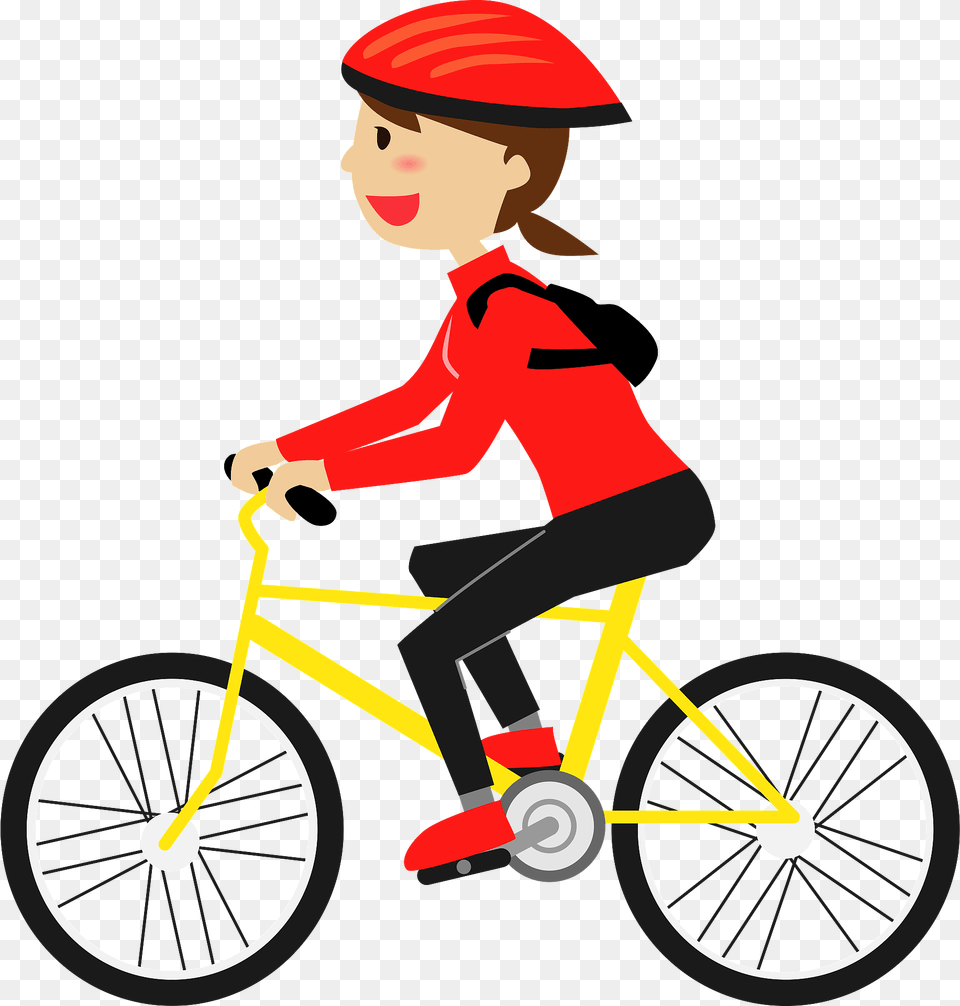 Woman Is Bicycling Clipart, Bicycle, Vehicle, Transportation, Machine Free Transparent Png