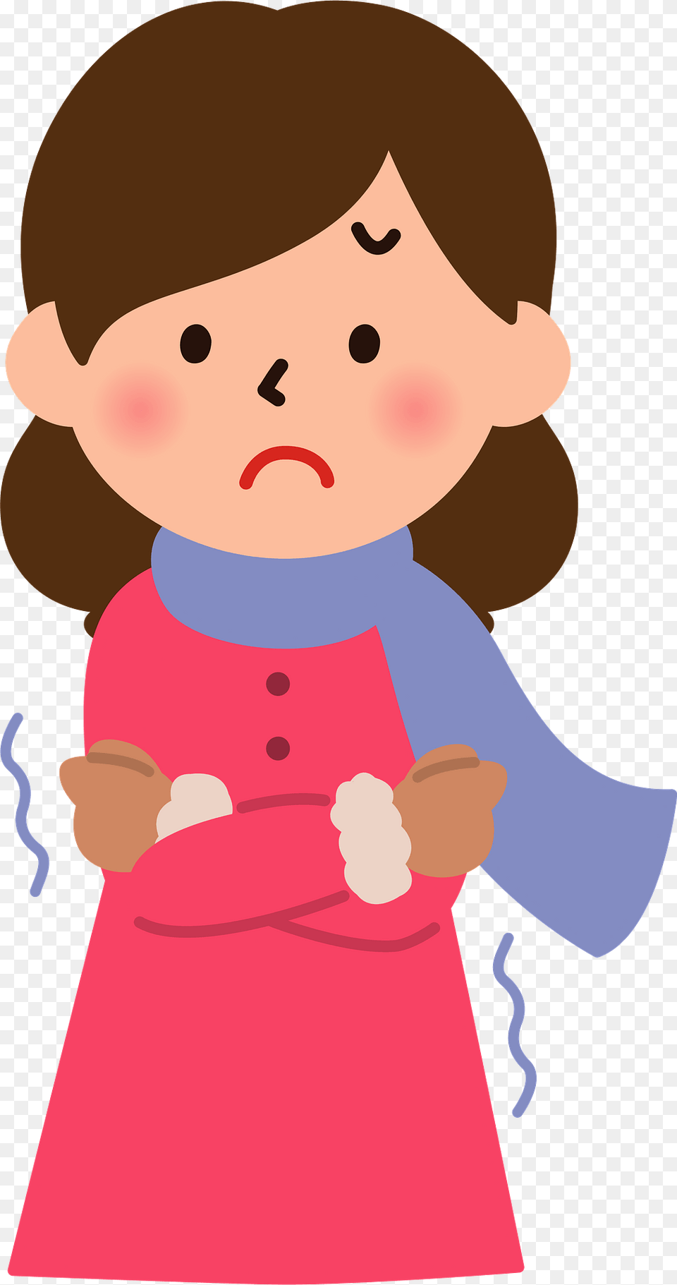 Woman Is Cold Clipart, Baby, Person, Cartoon, Face Png