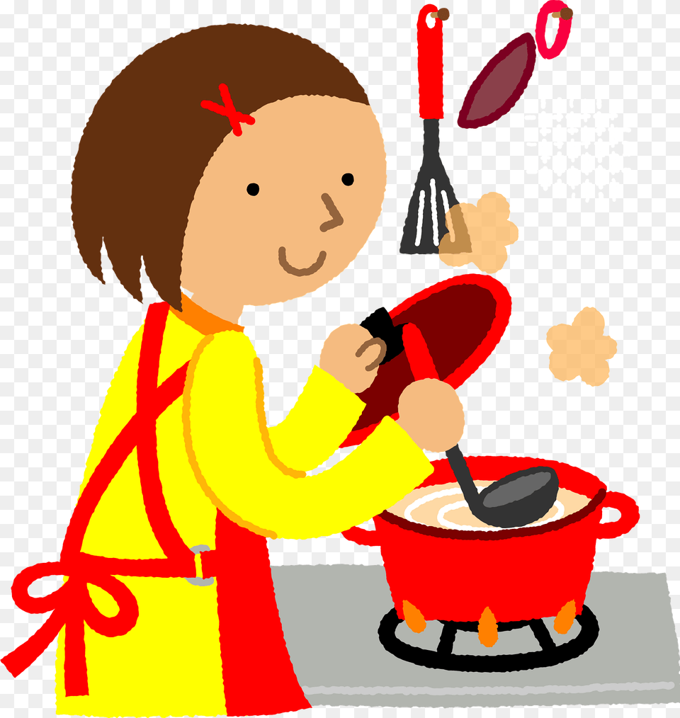 Woman Is Cooking Clipart, Cutlery, Baby, Person, Meal Png