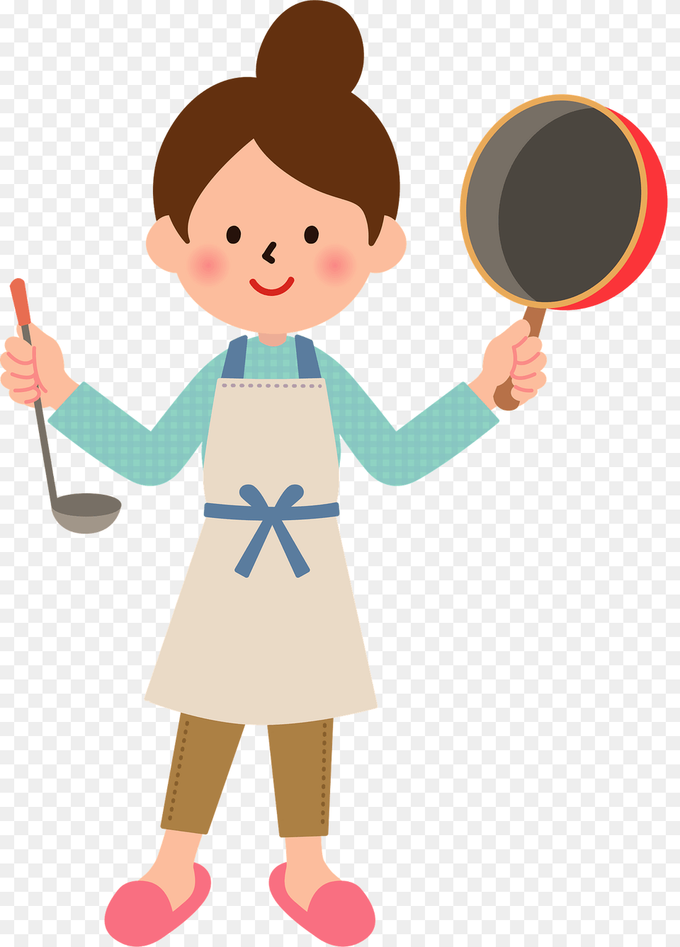 Woman Is Cooking Clipart, Baby, Person, Cutlery, Spoon Png