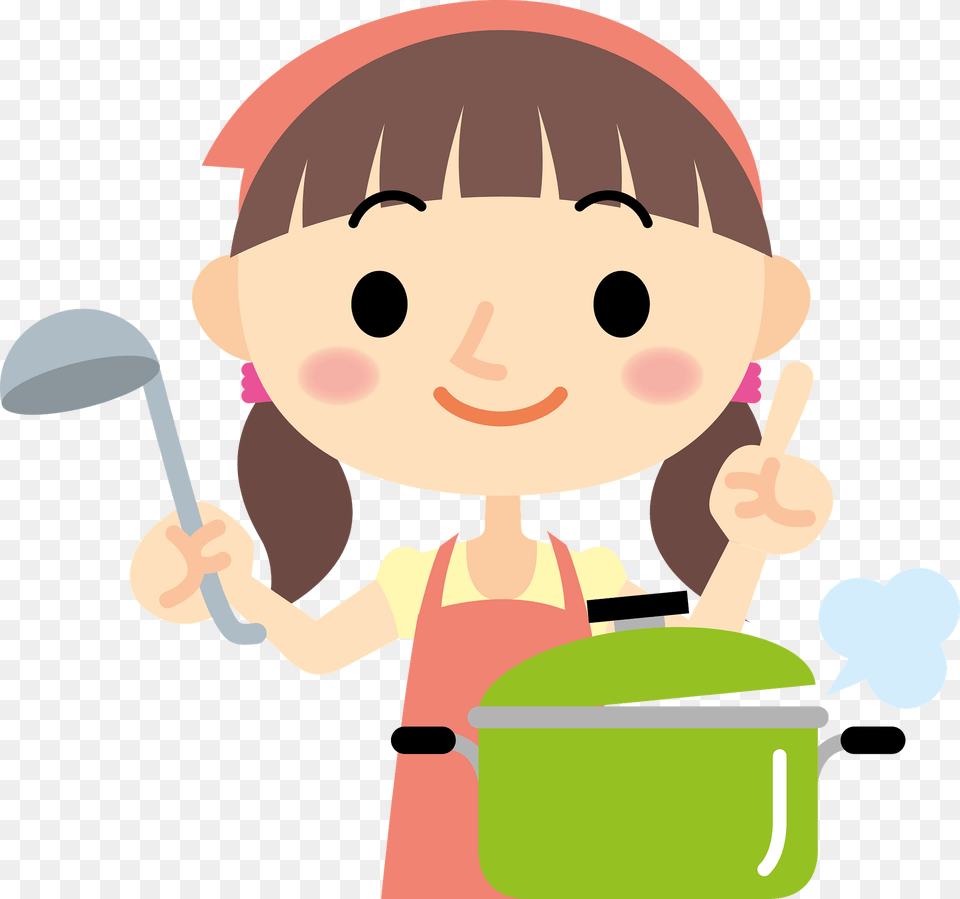 Woman Is Cooking Clipart, Cutlery, Spoon, Baby, Person Free Png Download