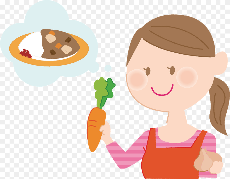 Woman Is Cooking Curry Rice Clipart, Carrot, Food, Plant, Produce Free Png Download