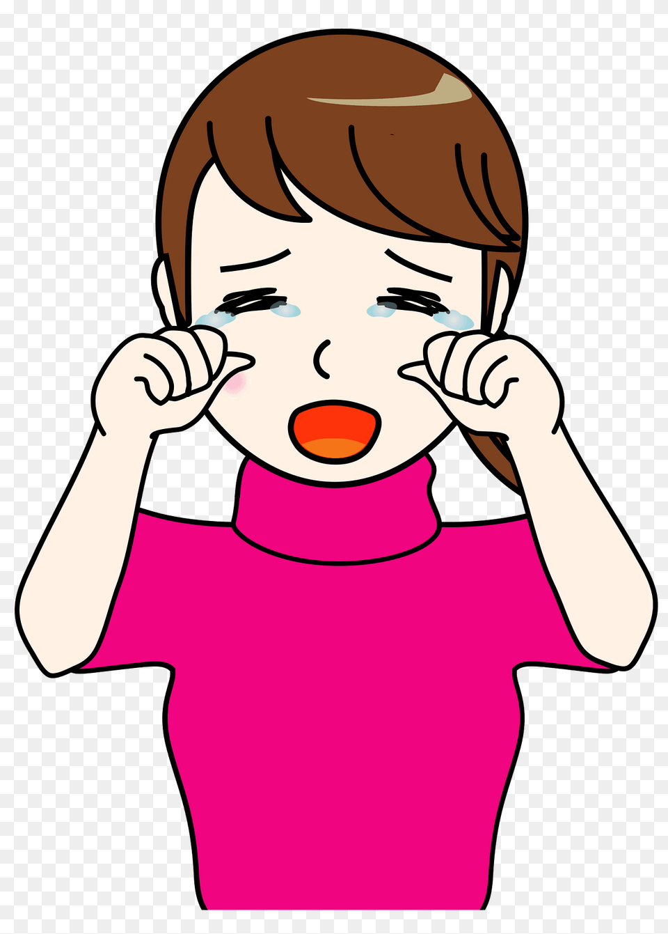 Woman Is Crying Tears Clipart, Clothing, T-shirt, Baby, Person Free Png Download