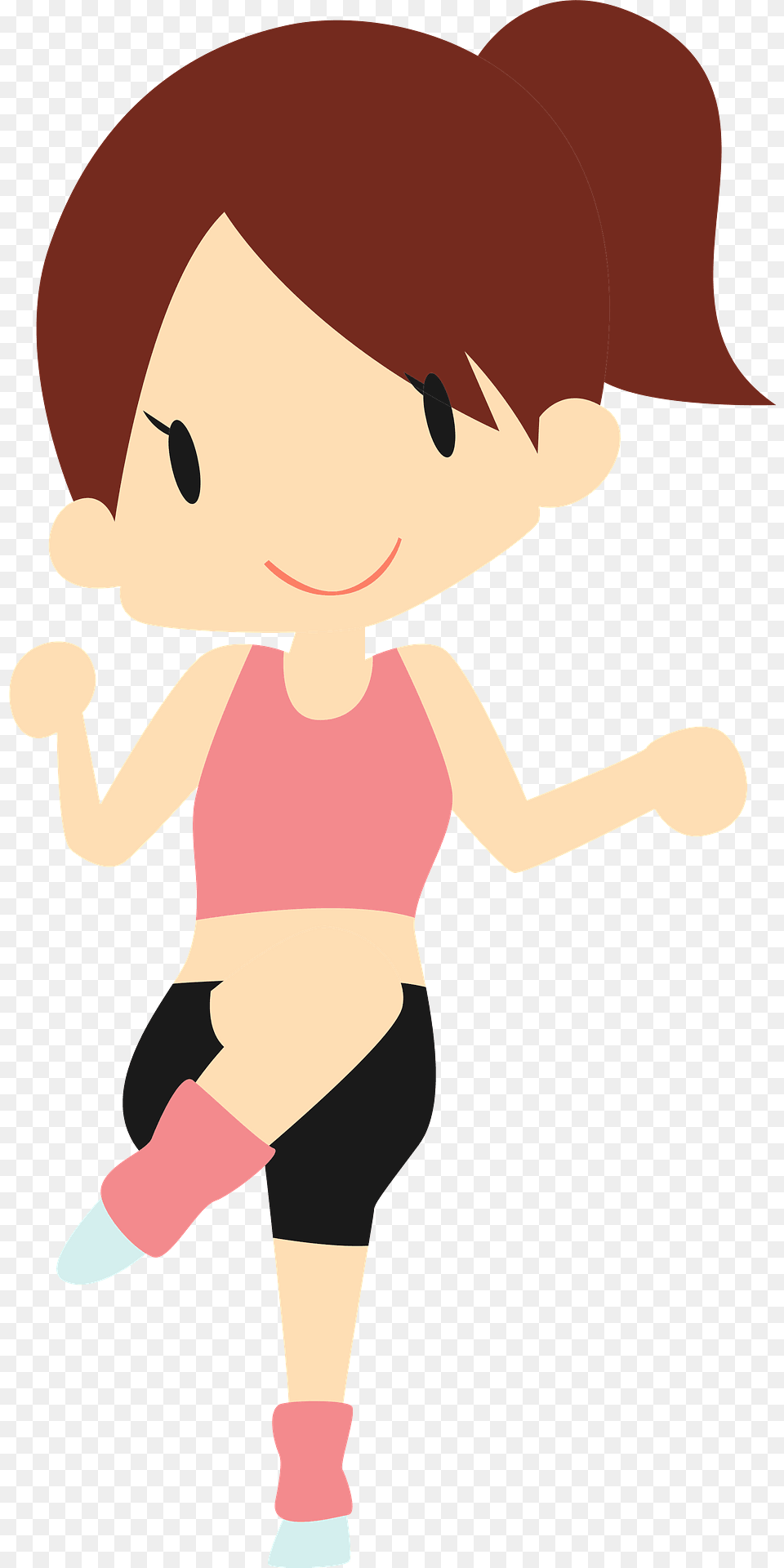 Woman Is Doing Aerobic Exercise Clipart, Baby, Person, Cartoon Free Png Download