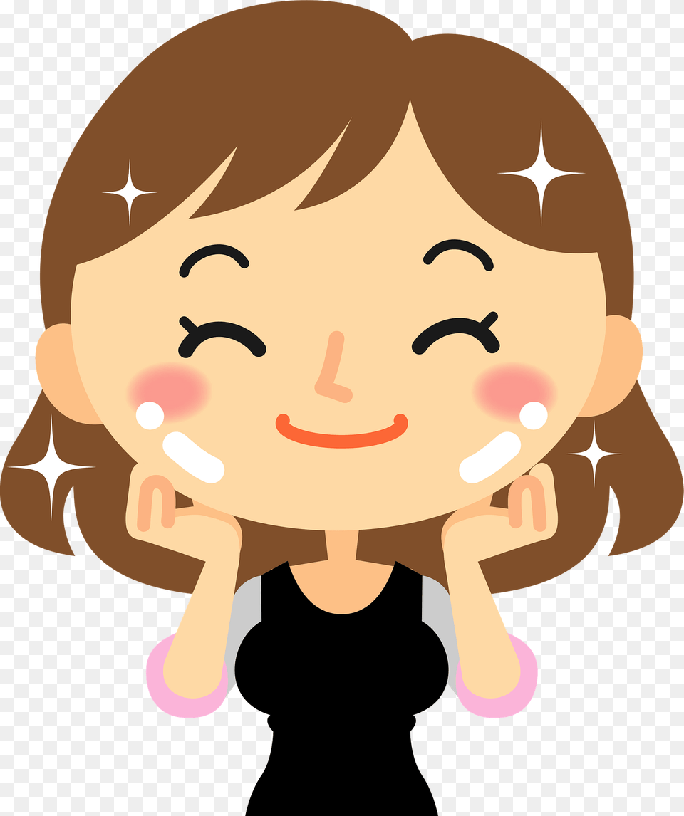 Woman Is Doing Skin Care Clipart, Baby, Person, Face, Head Png Image