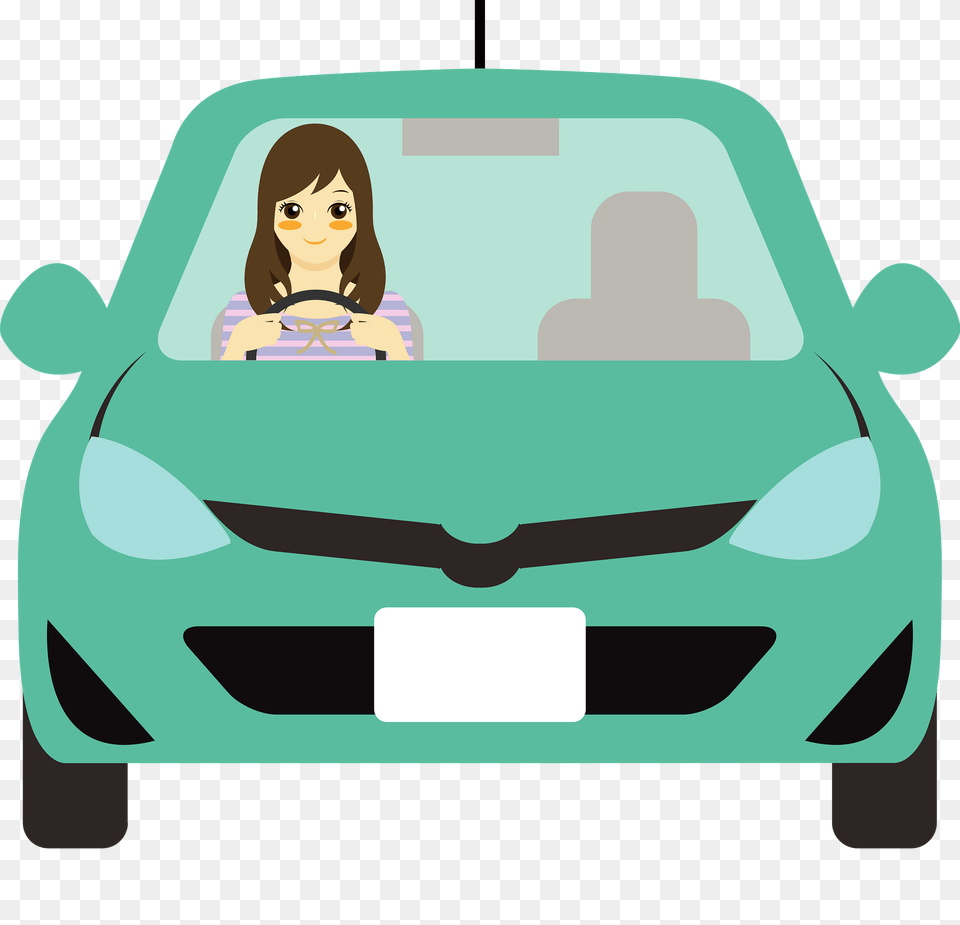 Woman Is Driving A Car Clipart, Person, Face, Head, Vehicle Free Png