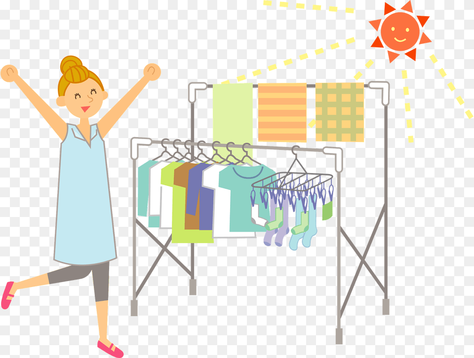 Woman Is Drying Laundry Outside Clipart, Person, Face, Head Png