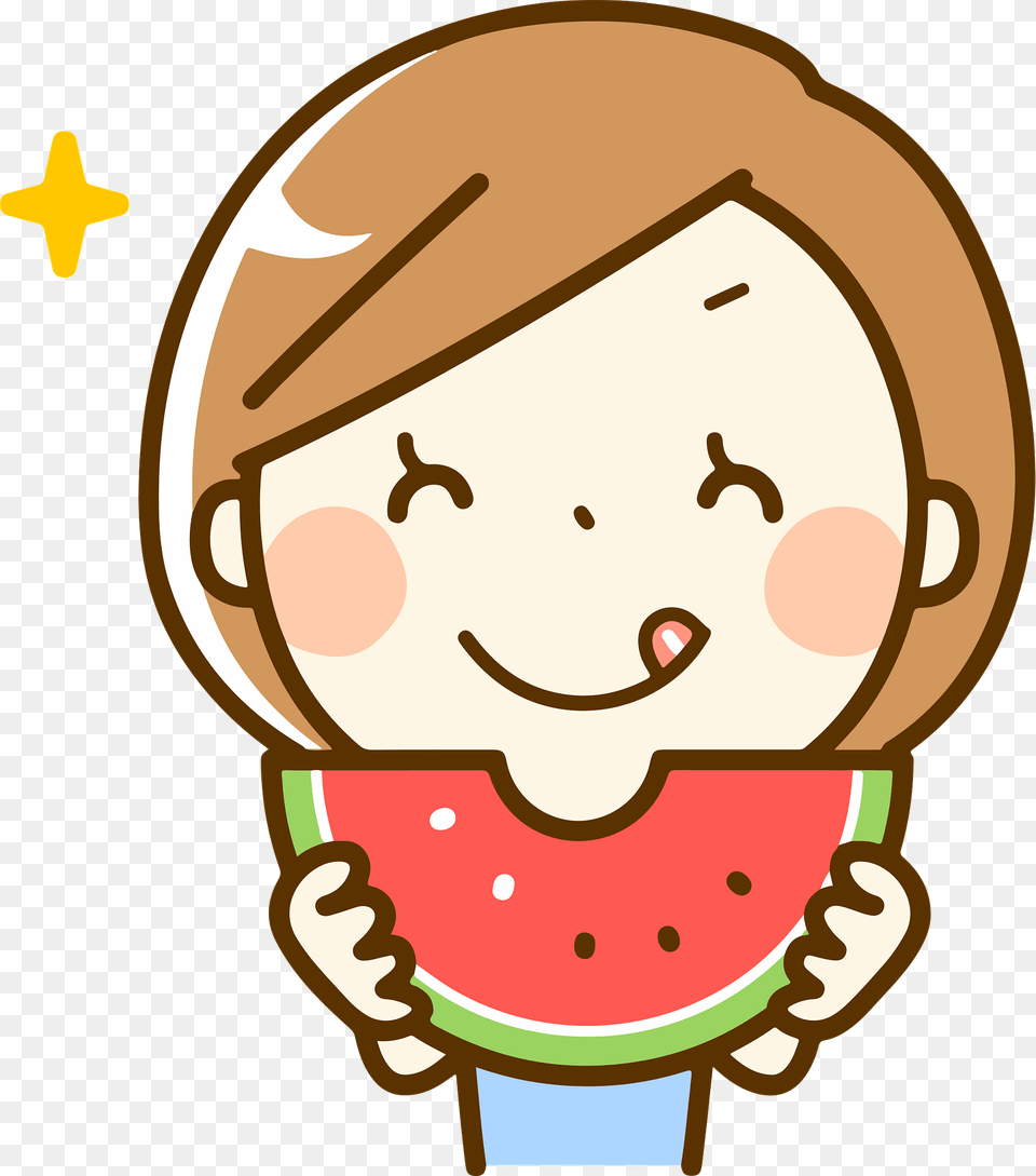 Woman Is Eating Watermelon Clipart, Food, Fruit, Plant, Produce Free Png