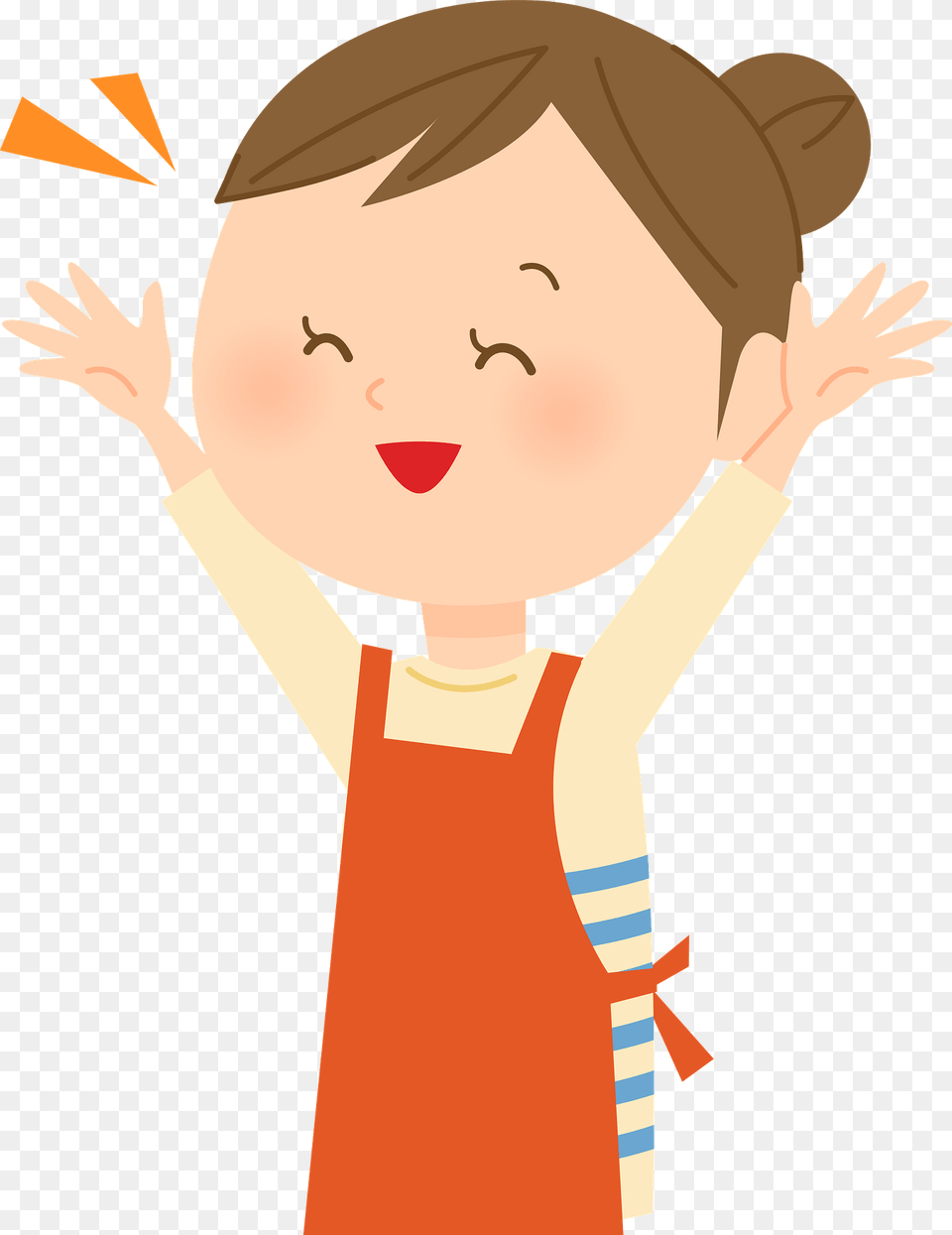 Woman Is Expressing Joy Clipart, Person, Face, Head, Cartoon Png Image