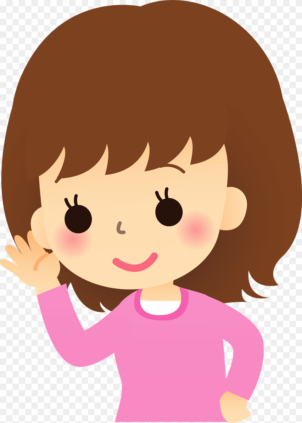 Woman Is Hearing Clipart, Baby, Person, Face, Head Png Image