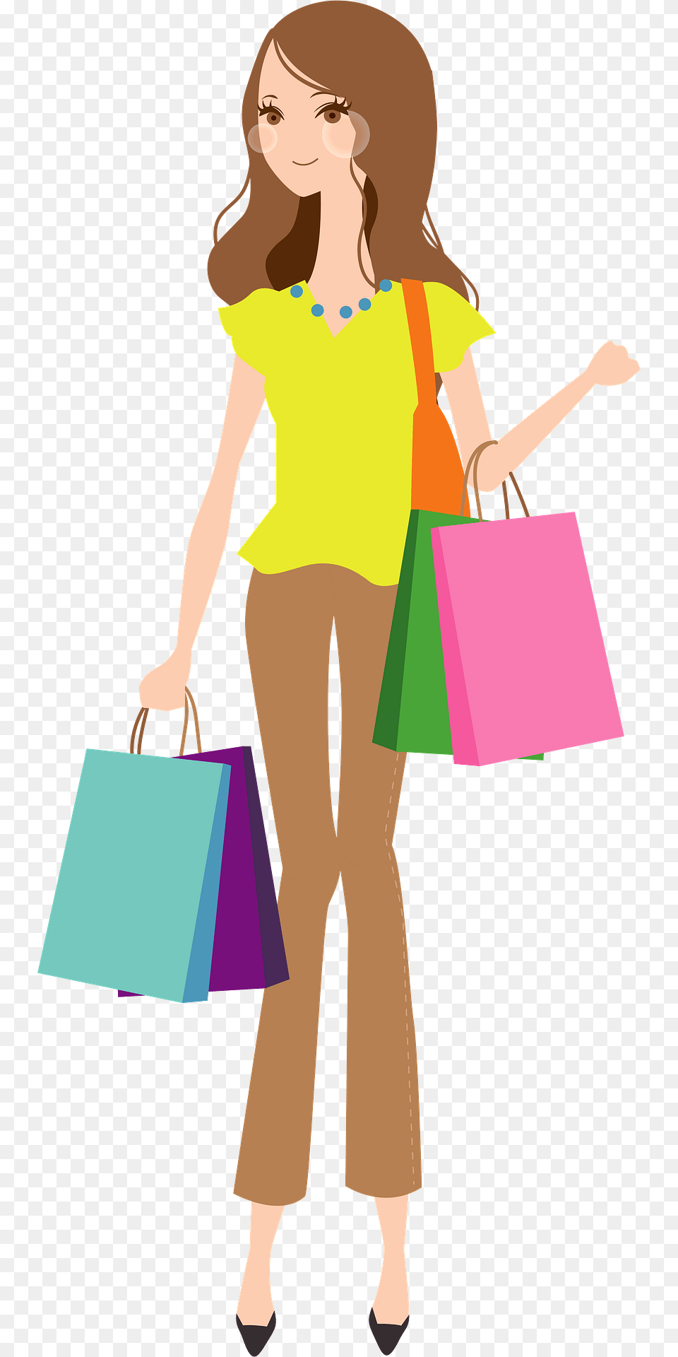 Woman Is Holding Shopping Bags Clipart, Bag, Person, Teen, Female Free Png Download