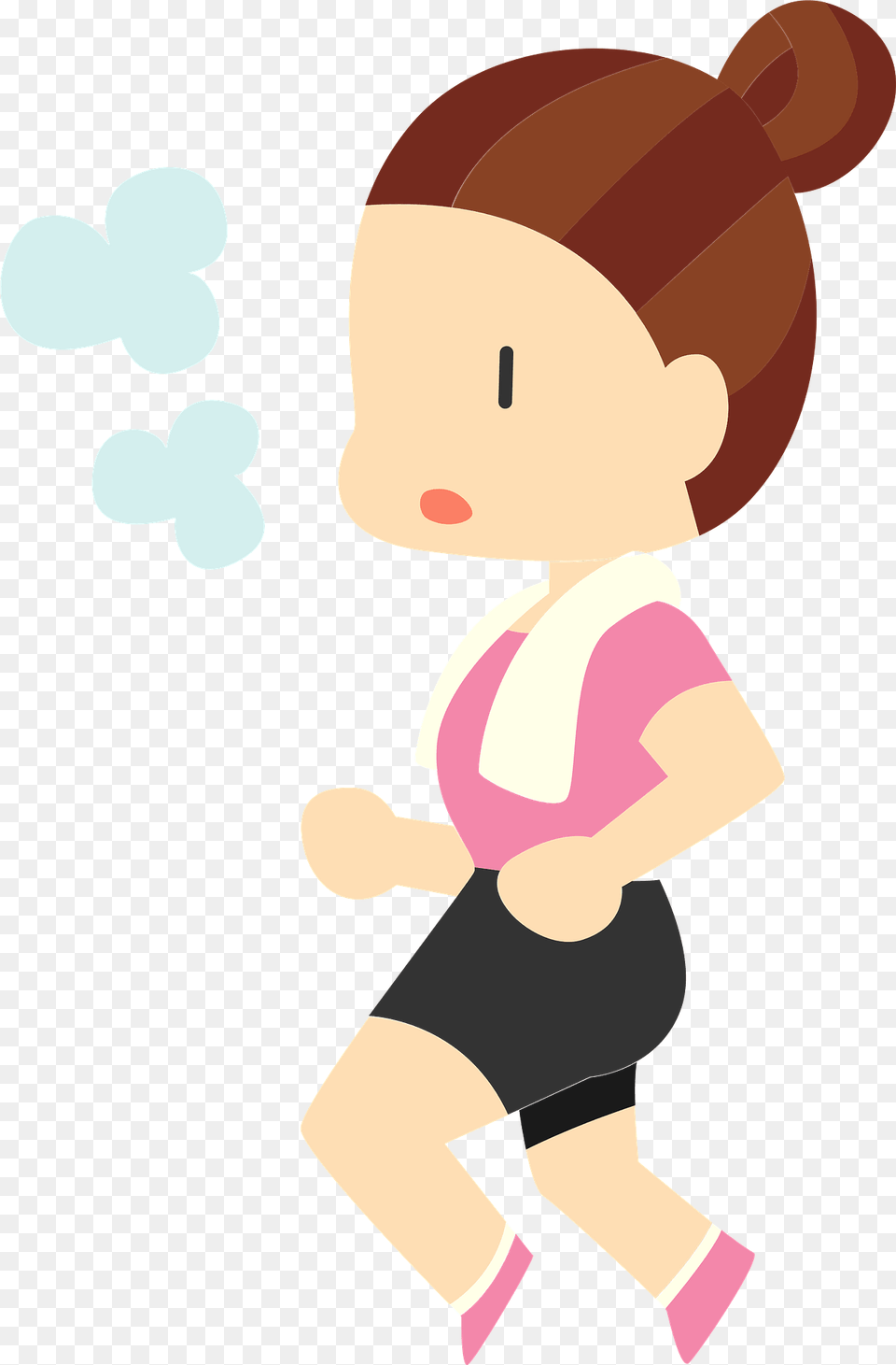 Woman Is Jogging Clipart, Cutlery, Spoon, Baby, Person Png Image