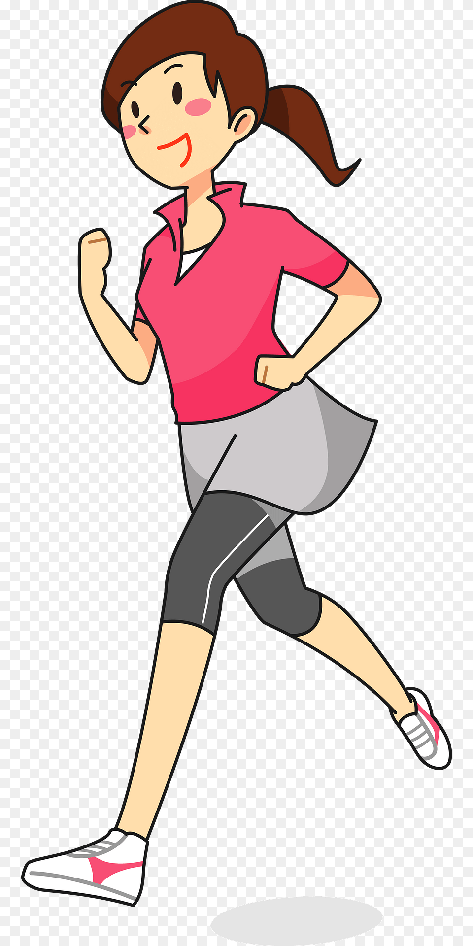Woman Is Jogging For Exercise Clipart, Person, Face, Head, Walking Png Image