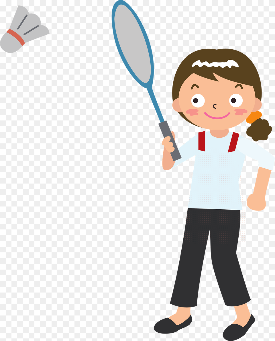 Woman Is Playing Badminton Clipart, Person, Sport, Baby, Face Free Png Download