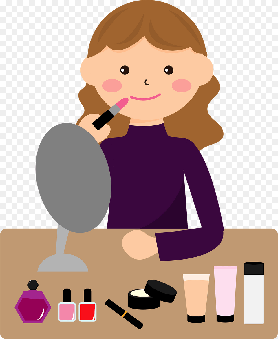 Woman Is Putting On Make Up Clipart, Baby, Person, Skating, Rink Free Png Download