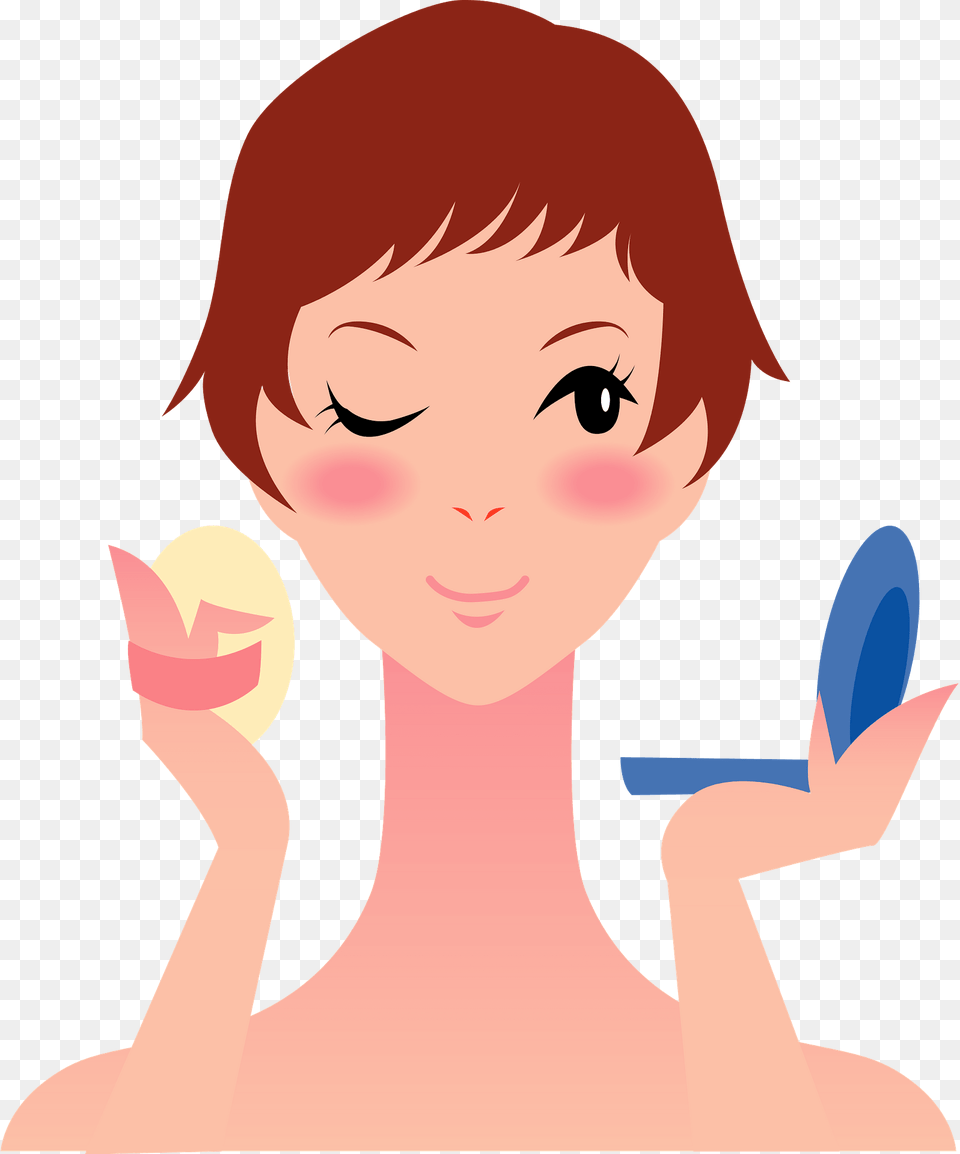 Woman Is Putting On Make Up Clipart, Baby, Person, Face, Head Free Transparent Png