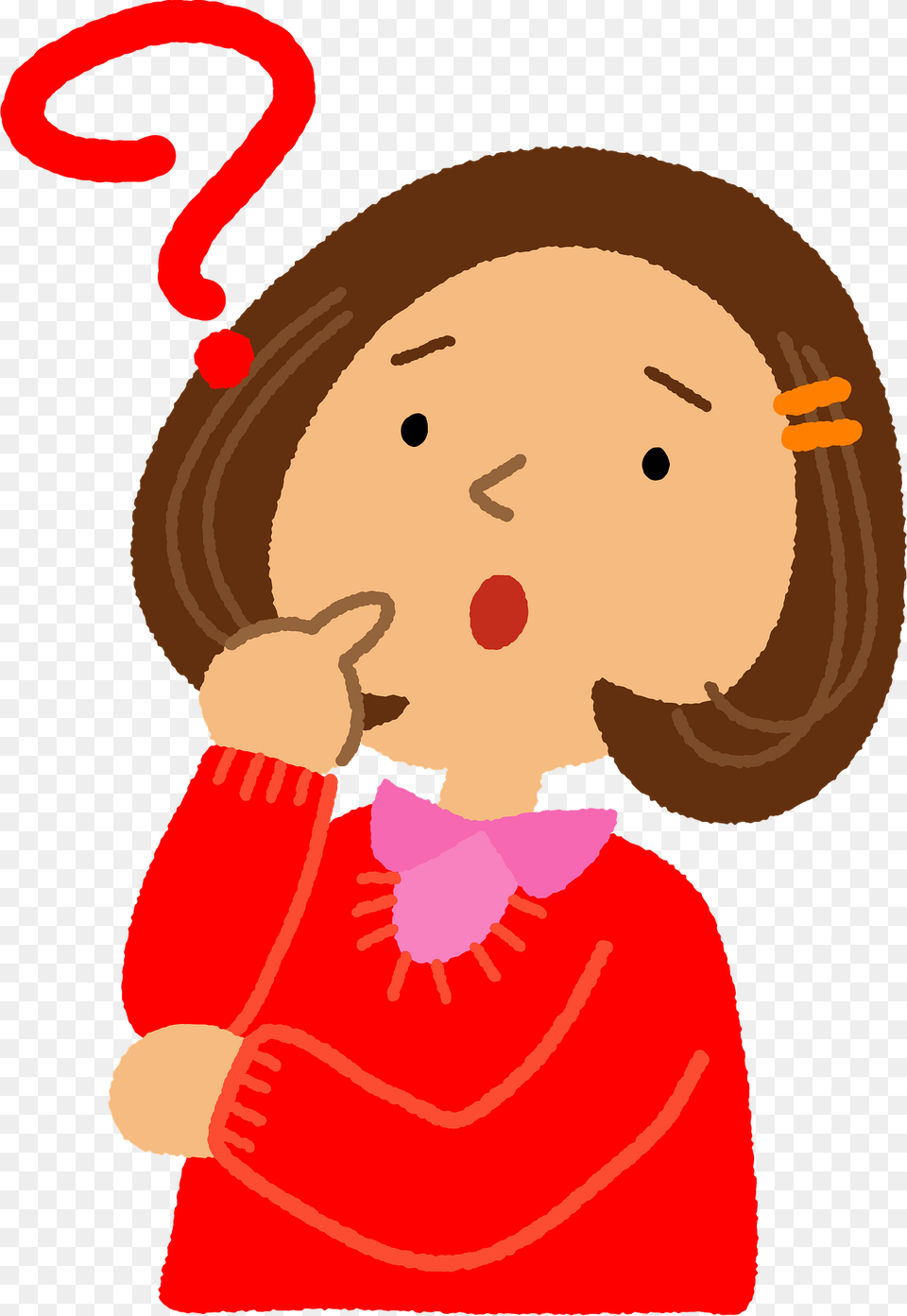 Woman Is Questioning Clipart, Face, Head, Person, Nature Free Transparent Png