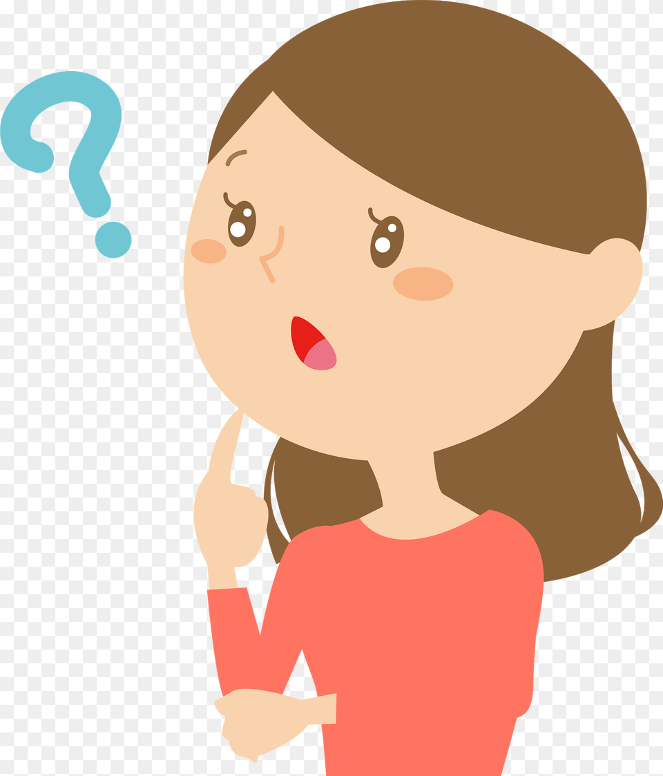 Woman Is Questioning Clipart, Baby, Person Png Image
