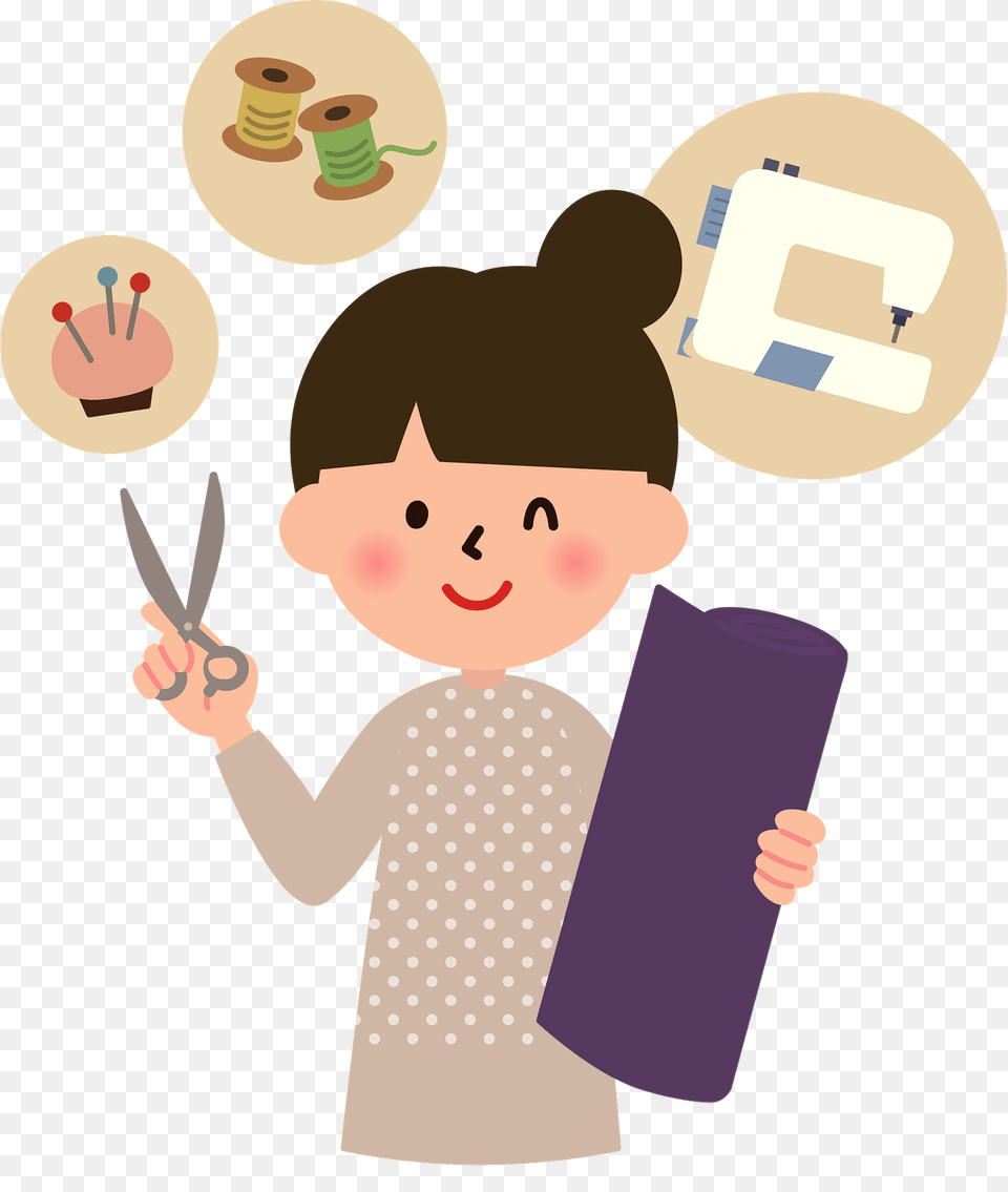 Woman Is Sewing Clipart, Baby, Person, Face, Head Free Png Download