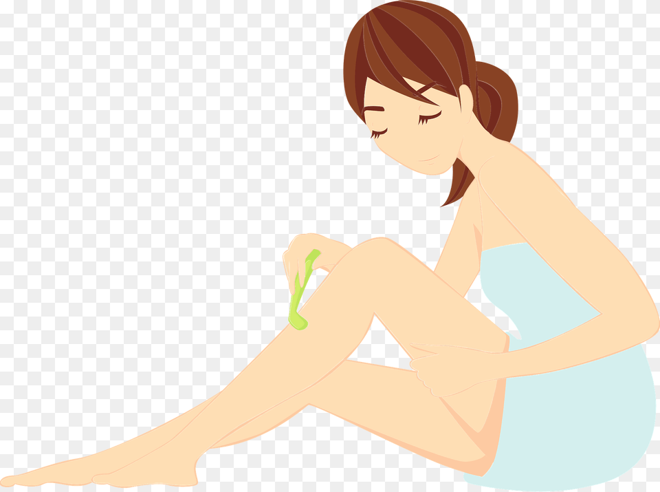 Woman Is Shaving Her Legs Clipart, Person, Sitting, Adult, Female Free Png