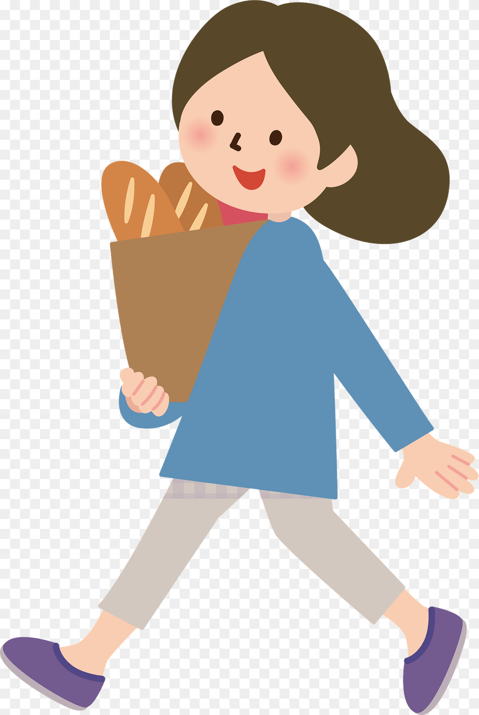 Woman Is Shopping Clipart, Person, Cartoon, Face, Head Png