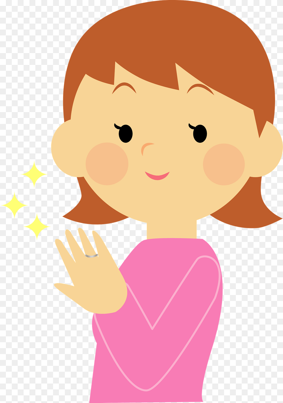 Woman Is Showing Her Ring Clipart, Baby, Person, Face, Head Png