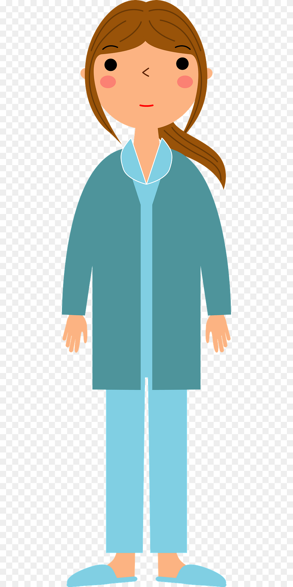 Woman Is Sick In The Hospital Clipart, Clothing, Coat, Long Sleeve, Person Free Png