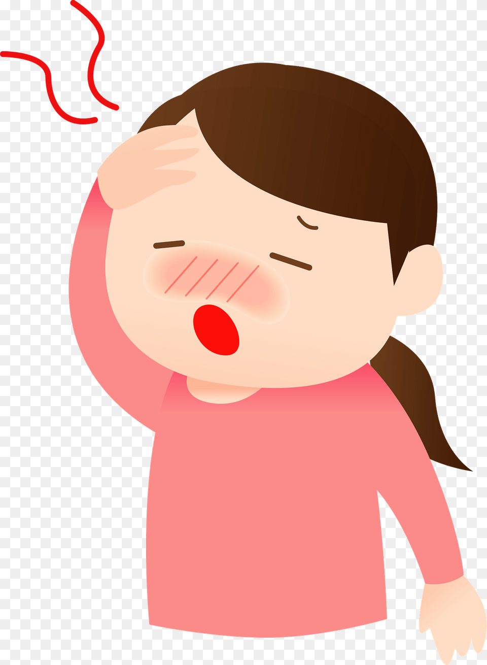 Woman Is Sick With A Cold Clipart, Baby, Person Free Png
