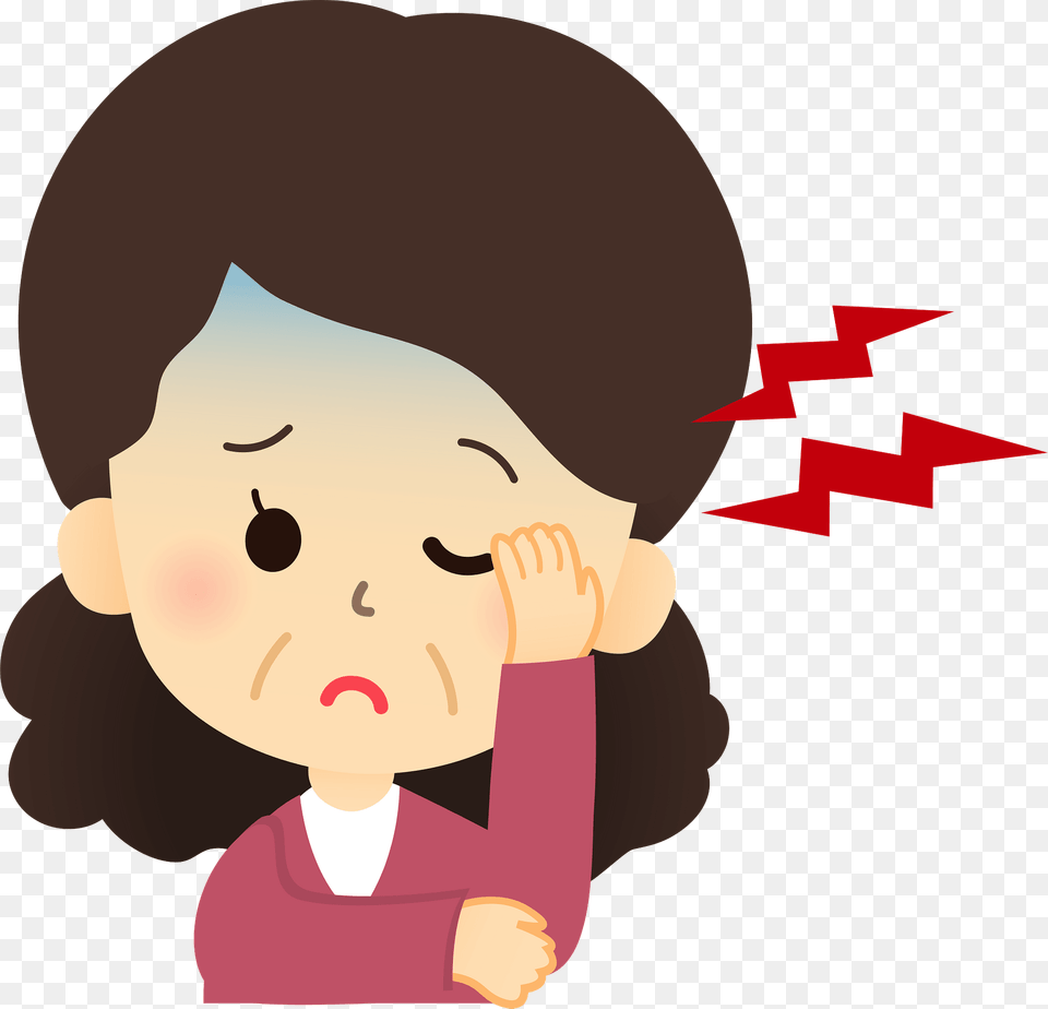 Woman Is Sick With Headache And Cold Clipart, People, Person, Baby, Face Png