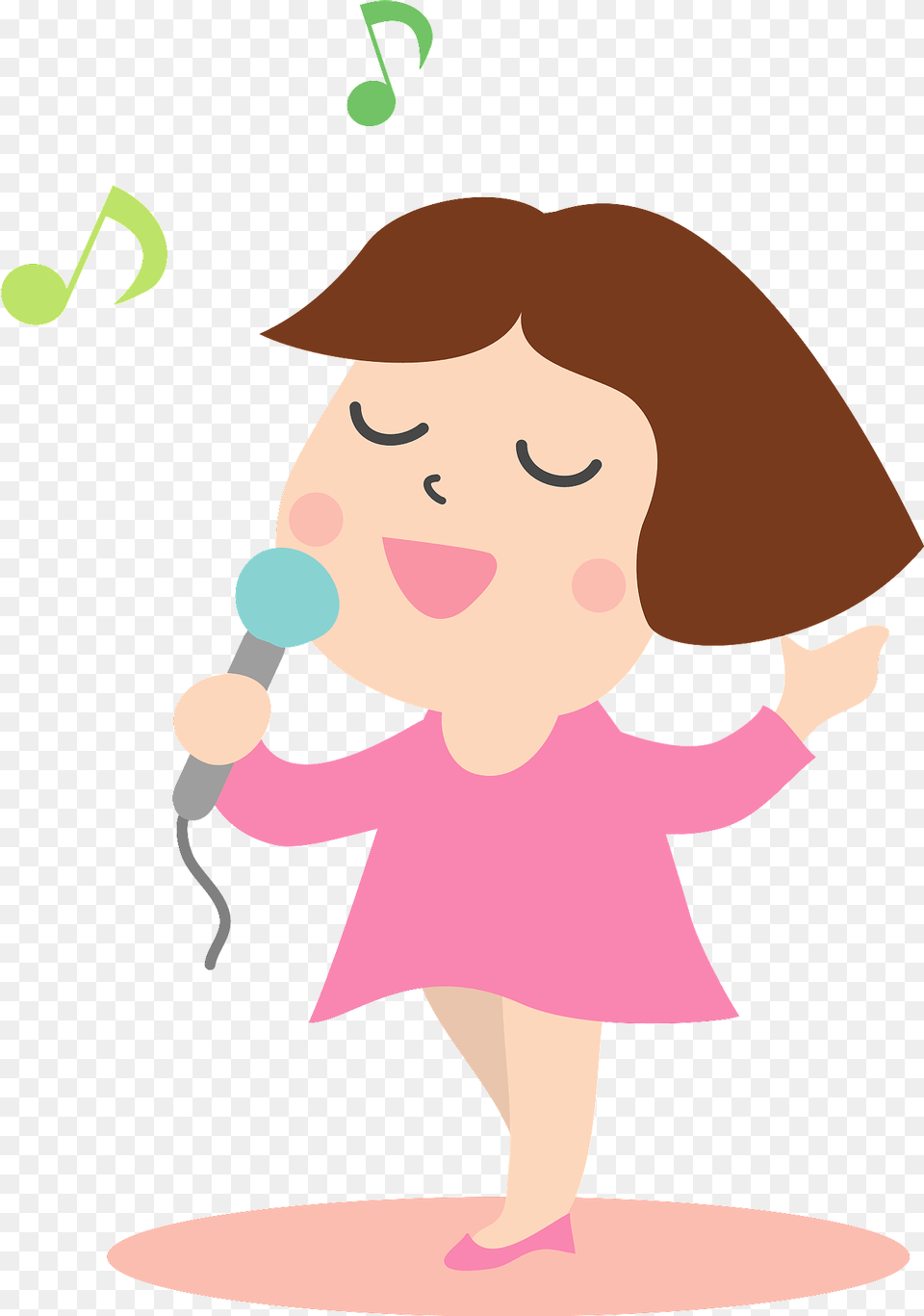 Woman Is Singing Karaoke Clipart, Baby, Person, Face, Head Png